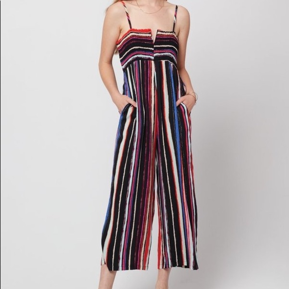 Knot Sisters Striped Jumpsuit